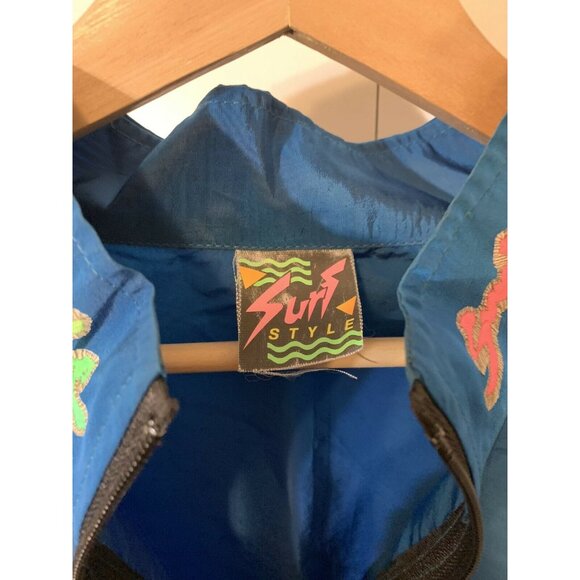 Surf Style‎ Purple Iridescent Vintage 90'S 1/4 zip Pullover Windbreaker One Size - Picture 3 of 9